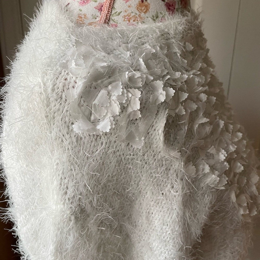 Ruby Rd Womens White Sweater Lightweight Size Pet… - image 5